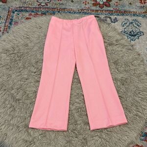 Vintage Gilda of California pink houndstooth plaid polyester pants 60s or 70s si